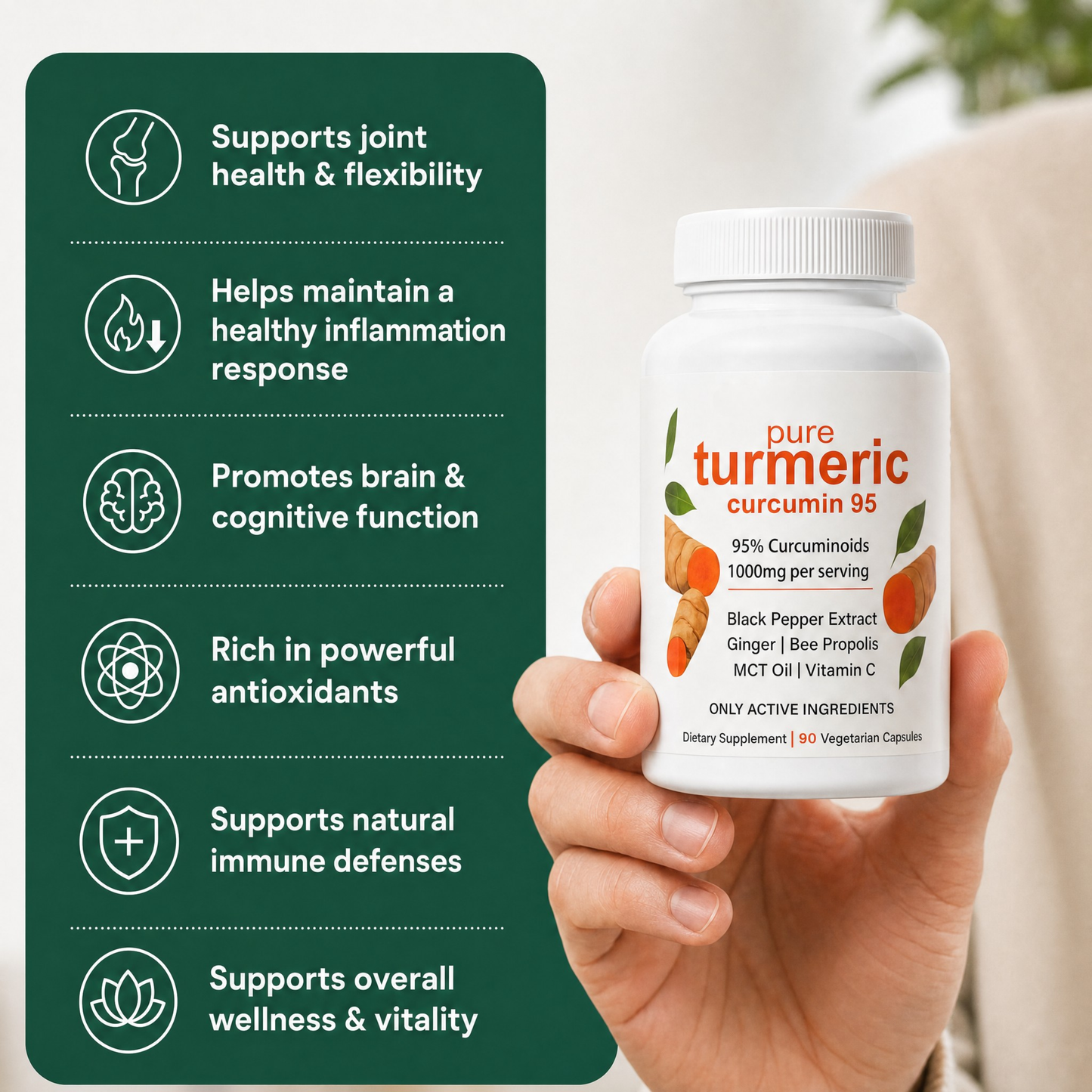 Turmeric Curcumin Capsules (1,000mg)