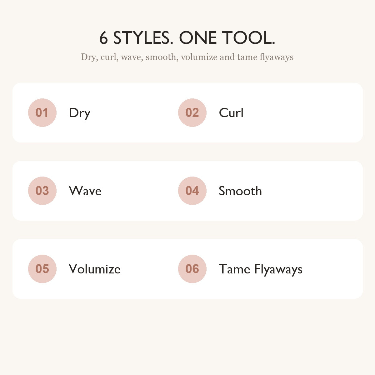 6 styles, one tool